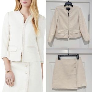 BCBGMAXAZRIA Tweed Blazer and Mini Skirt Set